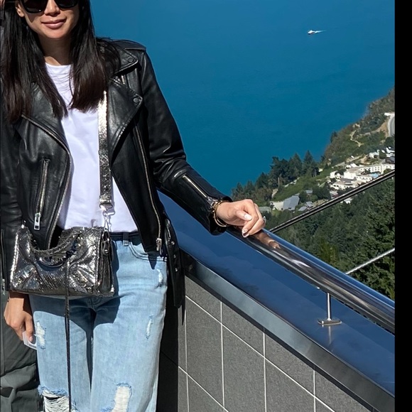 SOLD!! All Saints BALFERN LEATHER BIKER JACKET US4 - Picture 12 of 12